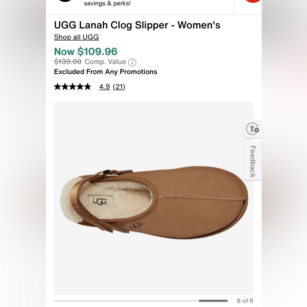 UGG Tan Suede Slip-On Shoes - Picture 9 of 11
